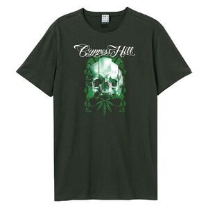 Cypress Hill Unisex Adult Glitched Skull Cypress Hill T-Shirt / Charcoal